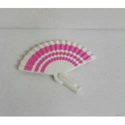 AF0114 ABANICO BLANCO Y ROSA